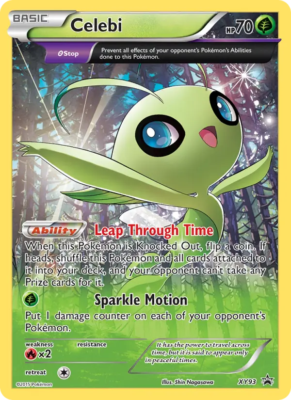 Celebi None Pokemon card #XY93 from XY Black Star Promos