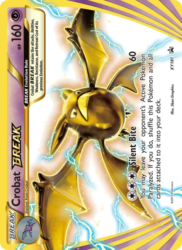Crobat BREAK Common Pokemon card #XY181 from XY Black Star Promos