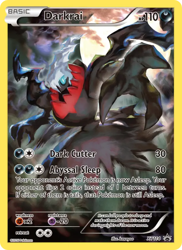 Darkrai None Pokemon card #XY114 from XY Black Star Promos