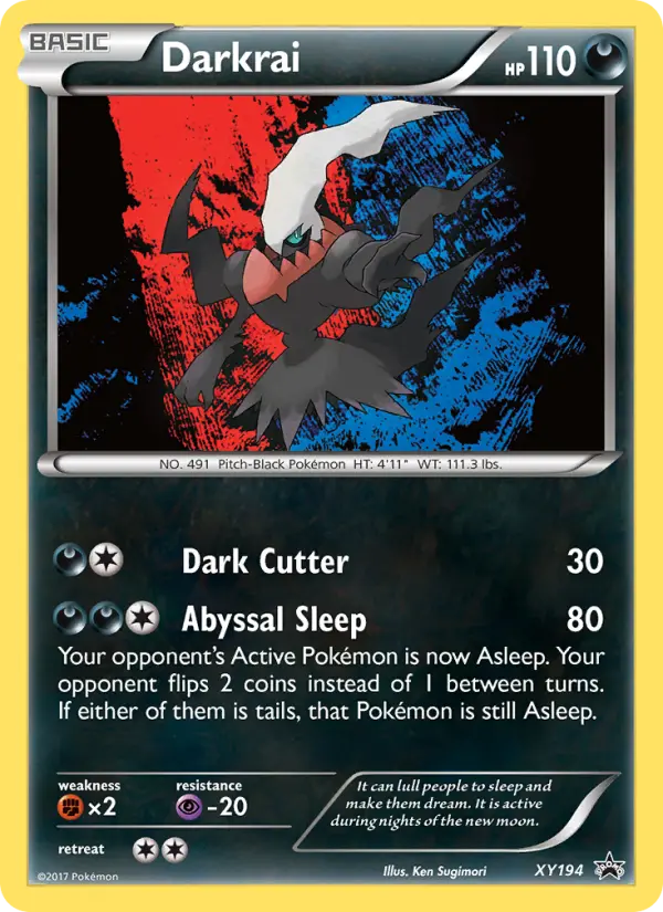 Darkrai Common Pokemon card #XY194 from XY Black Star Promos