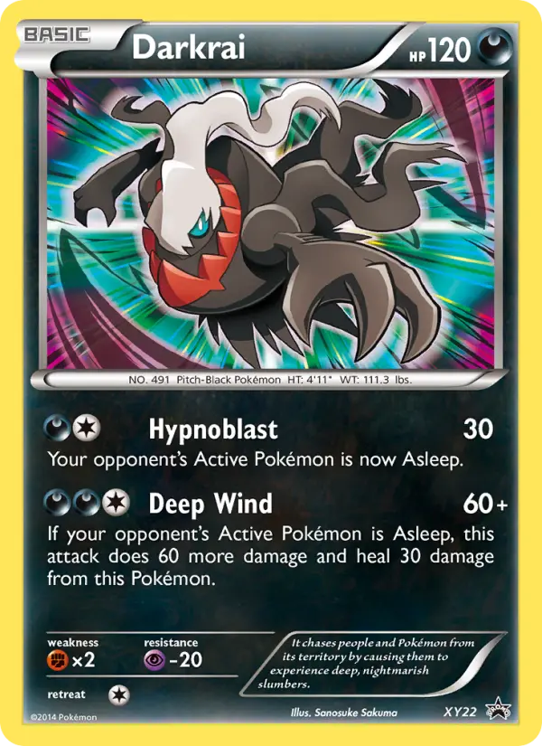 Darkrai None Pokemon card #XY22 from XY Black Star Promos