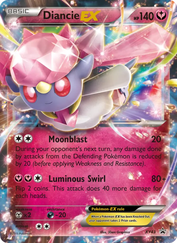 Diancie EX None Pokemon card #XY43 from XY Black Star Promos