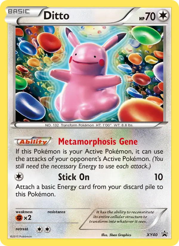 Ditto None Pokemon card #XY40 from XY Black Star Promos
