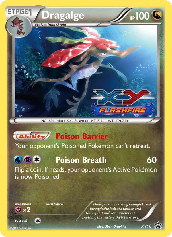 Dragalge None Pokemon card #XY10 from XY Black Star Promos