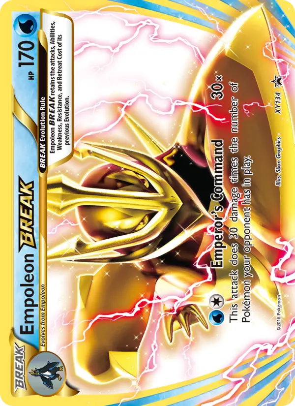Empoleon BREAK Common Pokemon card #XY134 from XY Black Star Promos
