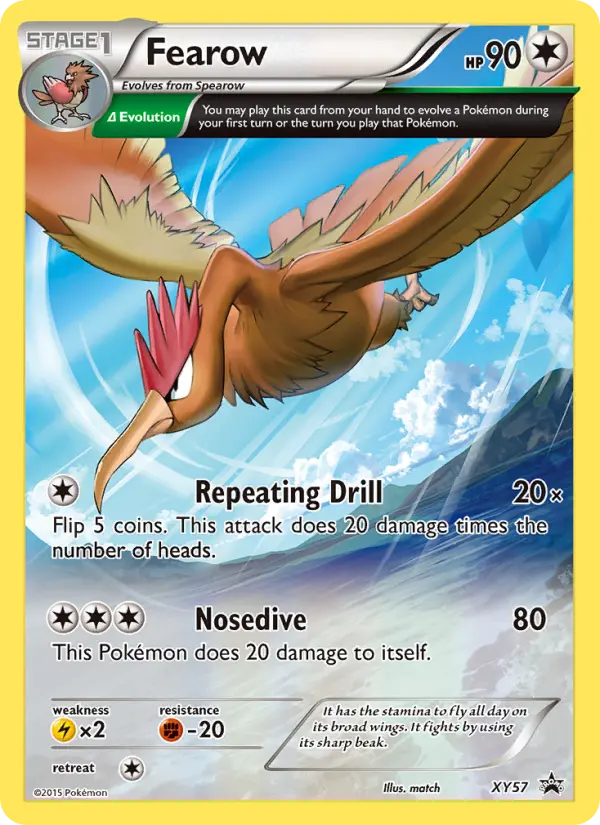 Fearow None Pokemon card #XY57 from XY Black Star Promos