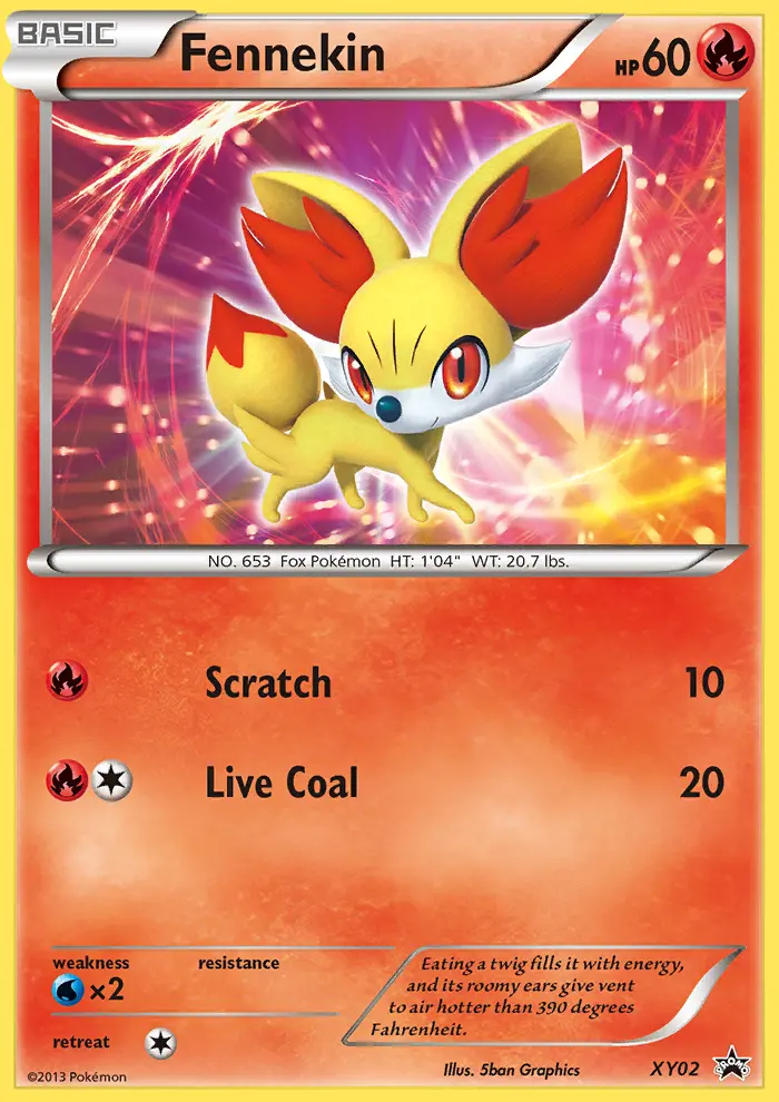 Fennekin None Pokemon card #XY02 from XY Black Star Promos