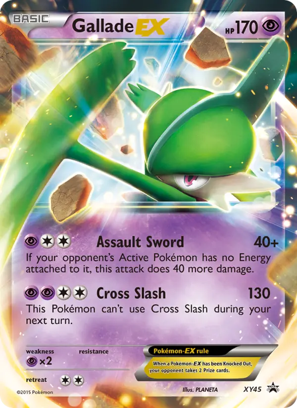 Gallade EX None Pokemon card #XY45 from XY Black Star Promos