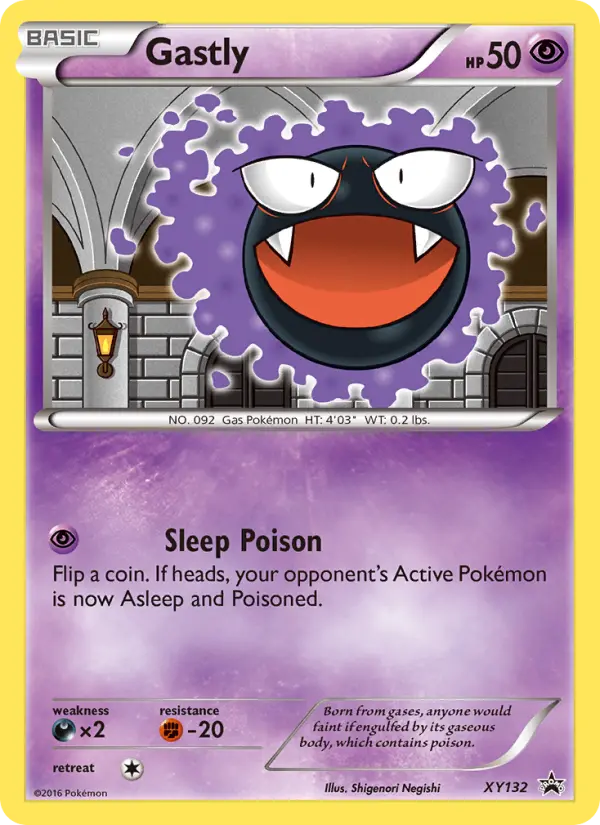 Gastly None Pokemon card #XY132 from XY Black Star Promos