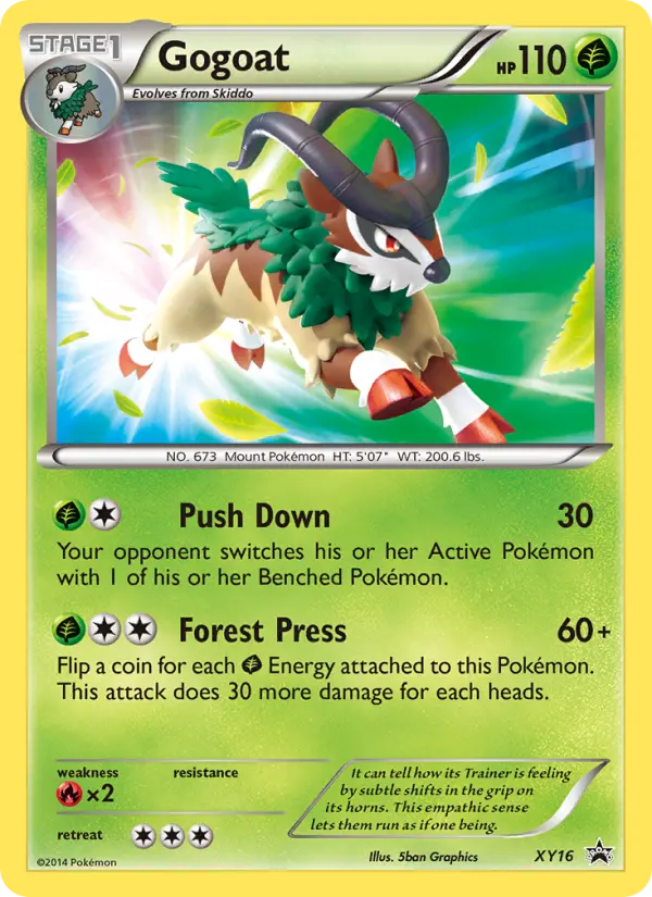Gogoat None Pokemon card #XY16 from XY Black Star Promos