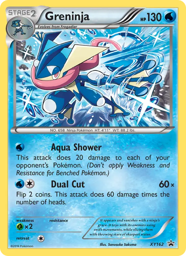 Greninja Common Pokemon card #XY162 from XY Black Star Promos