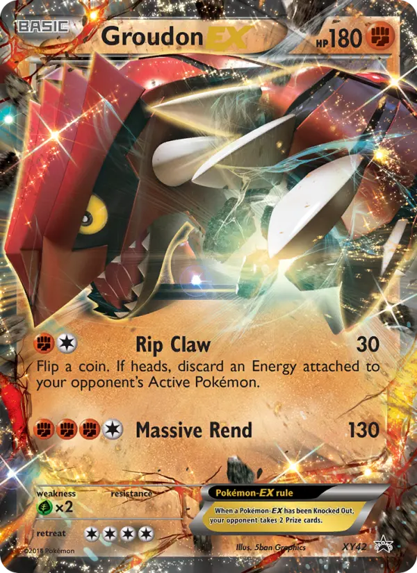 Groudon EX None Pokemon card #XY42 from XY Black Star Promos