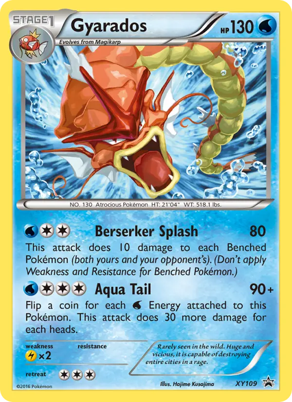 Gyarados None Pokemon card #XY109 from XY Black Star Promos