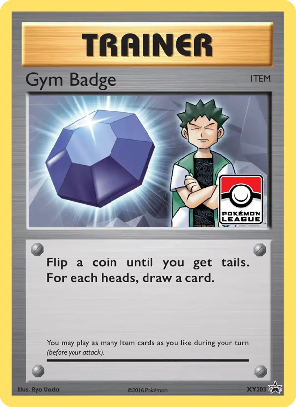Gym Badge Common Pokemon card #XY203 from XY Black Star Promos