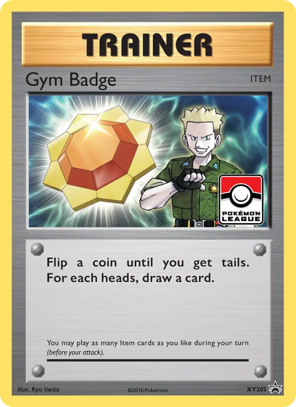 Gym Badge Common Pokemon card #XY205 from XY Black Star Promos