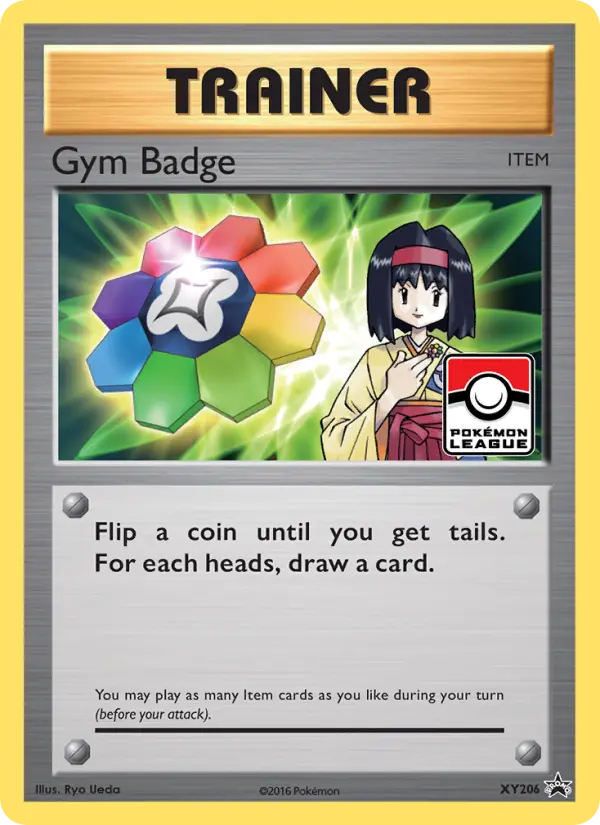 Gym Badge Common Pokemon card #XY206 from XY Black Star Promos