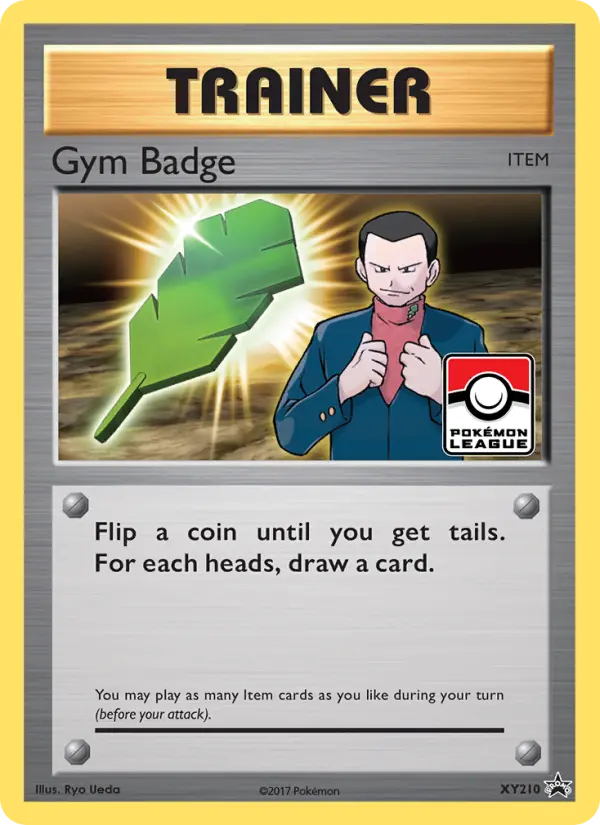 Gym Badge Common Pokemon card #XY210 from XY Black Star Promos