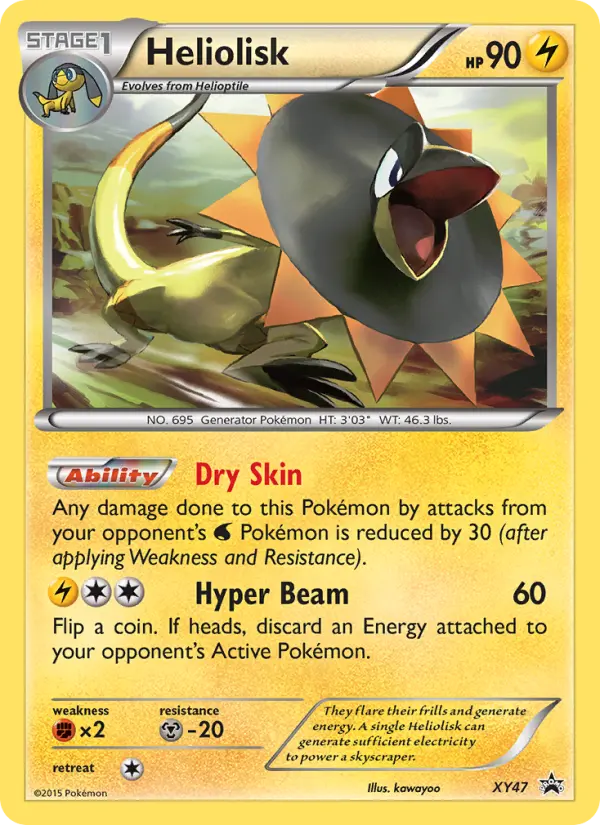 Heliolisk None Pokemon card #XY47 from XY Black Star Promos