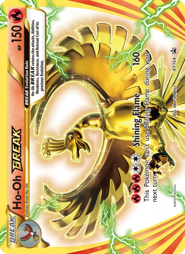 Ho-Oh BREAK None Pokemon card #XY154 from XY Black Star Promos