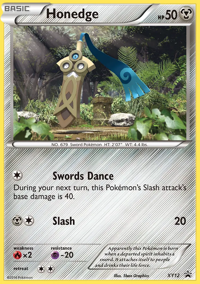 Honedge None Pokemon card #XY12 from XY Black Star Promos
