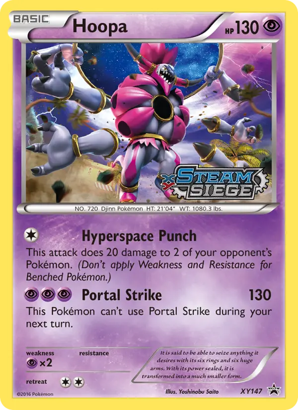 Hoopa None Pokemon card #XY147 from XY Black Star Promos