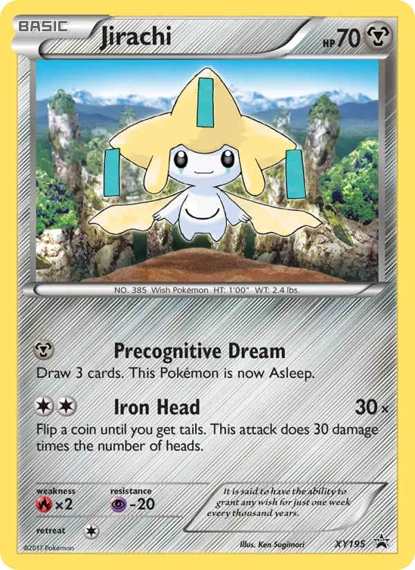 Jirachi Common Pokemon card #XY195 from XY Black Star Promos