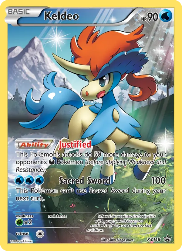Keldeo None Pokemon card #XY118 from XY Black Star Promos