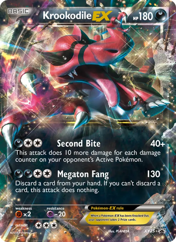 Krookodile EX None Pokemon card #XY25 from XY Black Star Promos