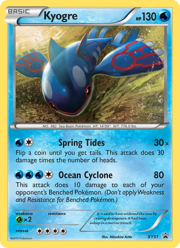 Kyogre None Pokemon card #XY51 from XY Black Star Promos