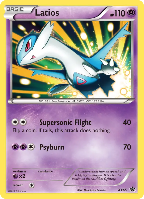 Latios None Pokemon card #XY65 from XY Black Star Promos