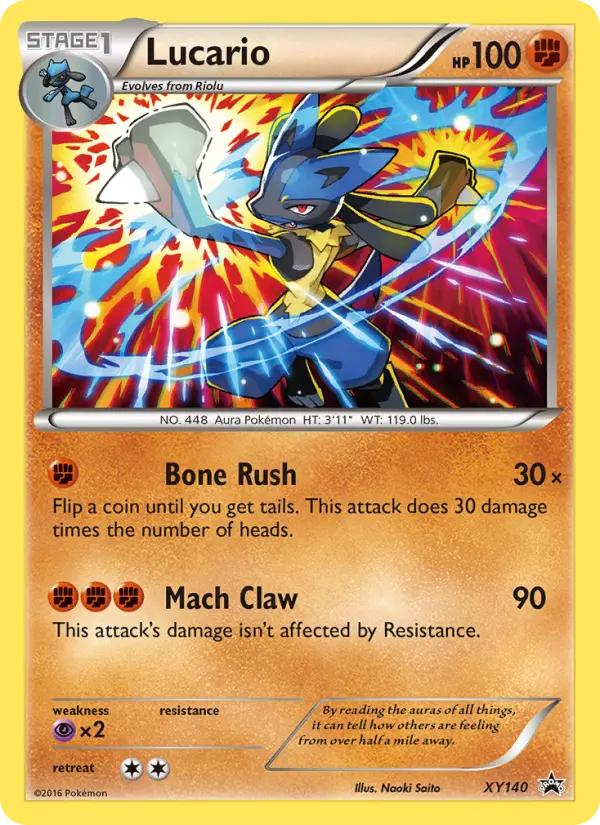Lucario None Pokemon card #XY140 from XY Black Star Promos