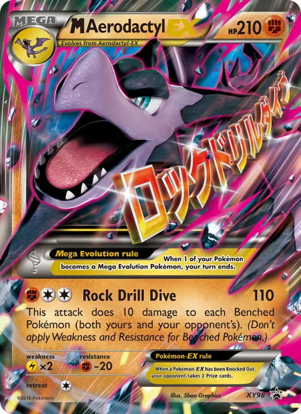 M Aerodactyl EX None Pokemon card #XY98 from XY Black Star Promos