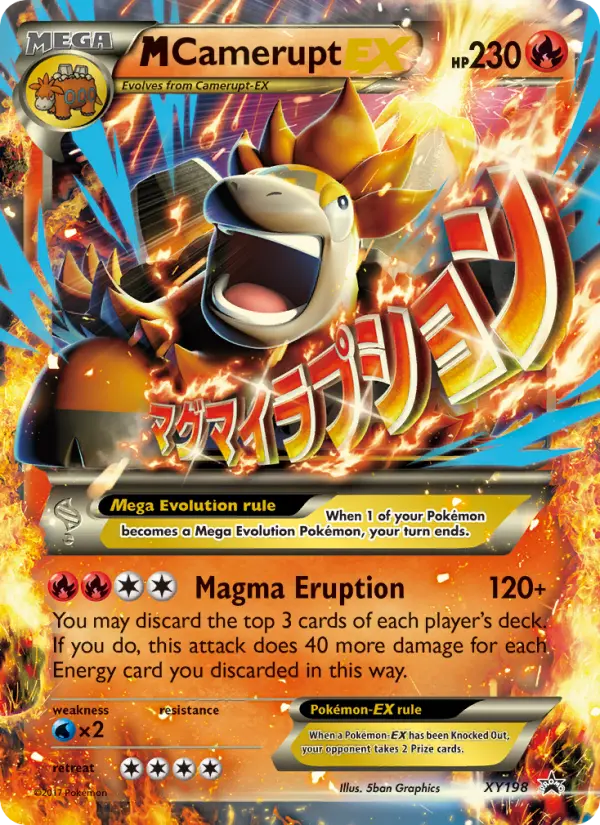 M Camerupt-EX Common Pokemon card #XY198 from XY Black Star Promos