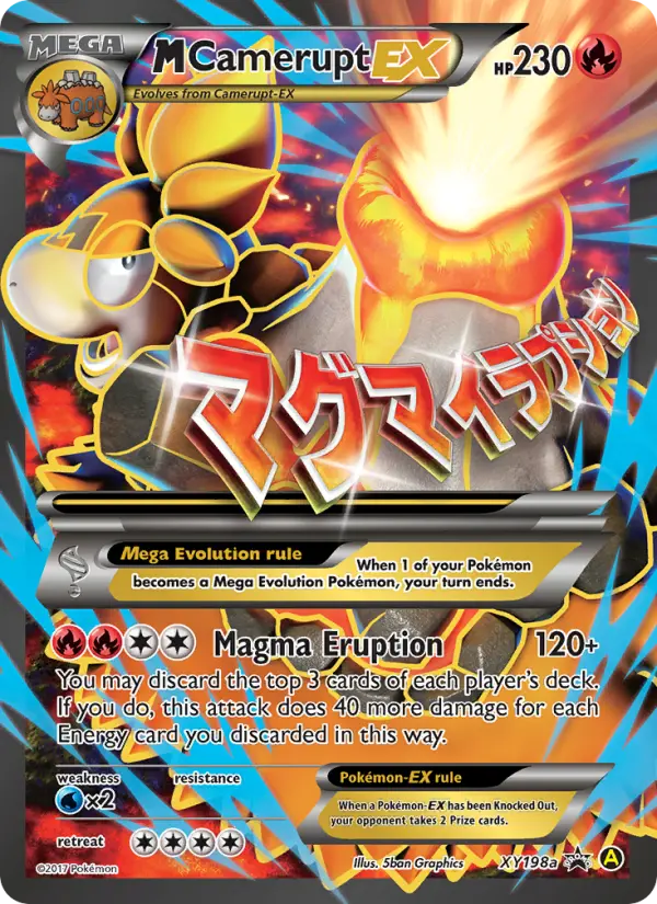 M Camerupt-EX Common Pokemon card #XY198a from XY Black Star Promos