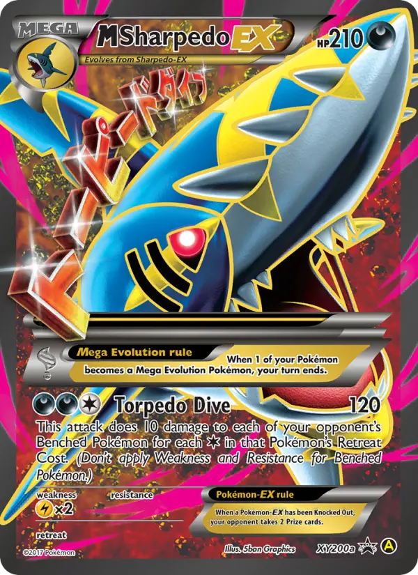 M Sharpedo-EX Common Pokemon card #XY200a from XY Black Star Promos