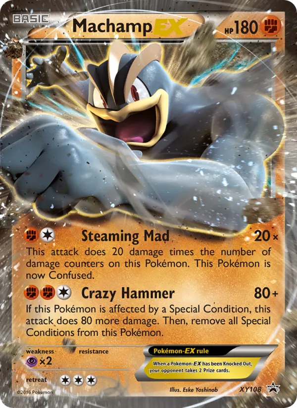 Machamp EX None Pokemon card #XY108 from XY Black Star Promos