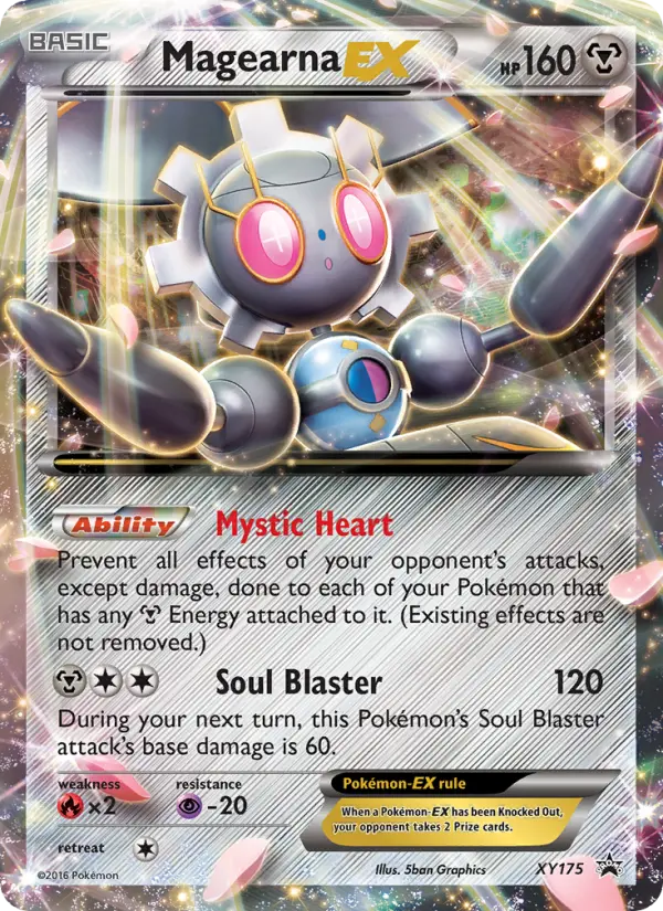 Magearna-EX Rare Pokemon card #XY175 from XY Black Star Promos