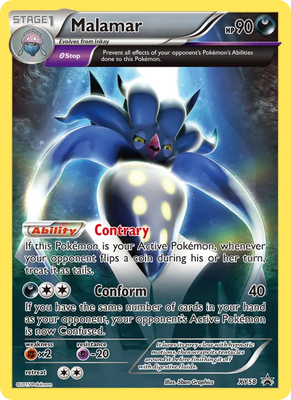 Malamar None Pokemon card #XY58 from XY Black Star Promos