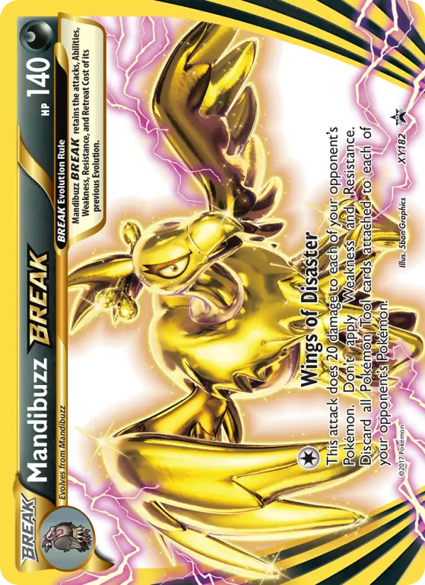 Mandibuzz BREAK Common Pokemon card #XY182 from XY Black Star Promos