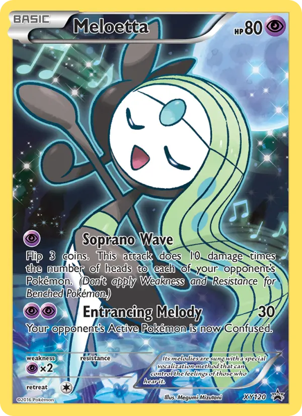 Meloetta Common Pokemon card #XY120 from XY Black Star Promos