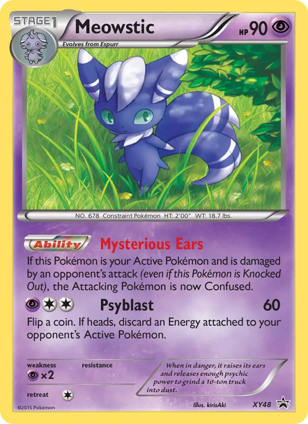 Meowstic None Pokemon card #XY48 from XY Black Star Promos