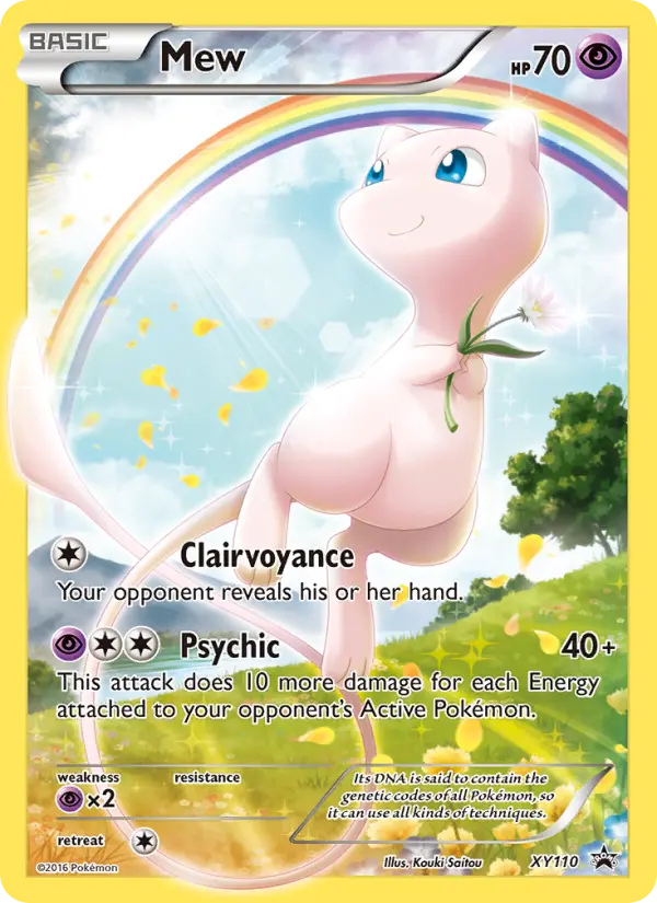 Mew None Pokemon card #XY110 from XY Black Star Promos