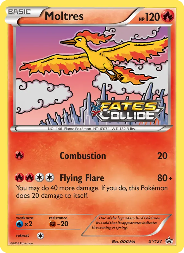 Moltres None Pokemon card #XY127 from XY Black Star Promos