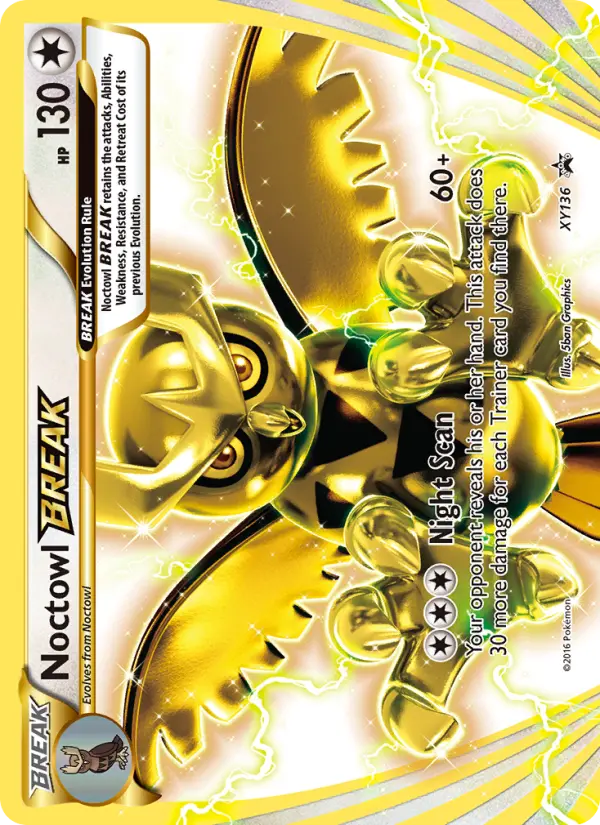 Noctowl BREAK Common Pokemon card #XY136 from XY Black Star Promos