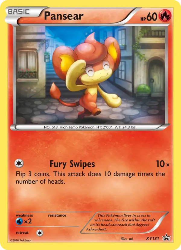 Pansear None Pokemon card #XY131 from XY Black Star Promos