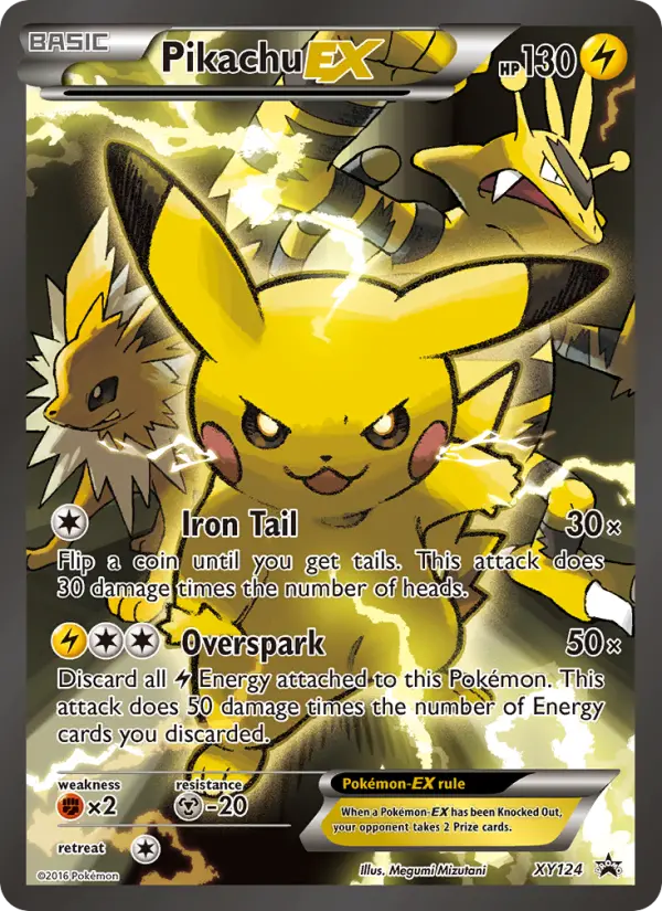 Pikachu EX None Pokemon card #XY124 from XY Black Star Promos