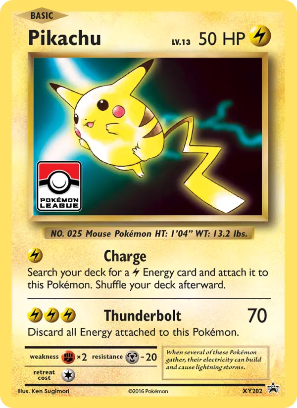 Pikachu Common Pokemon card #XY202 from XY Black Star Promos