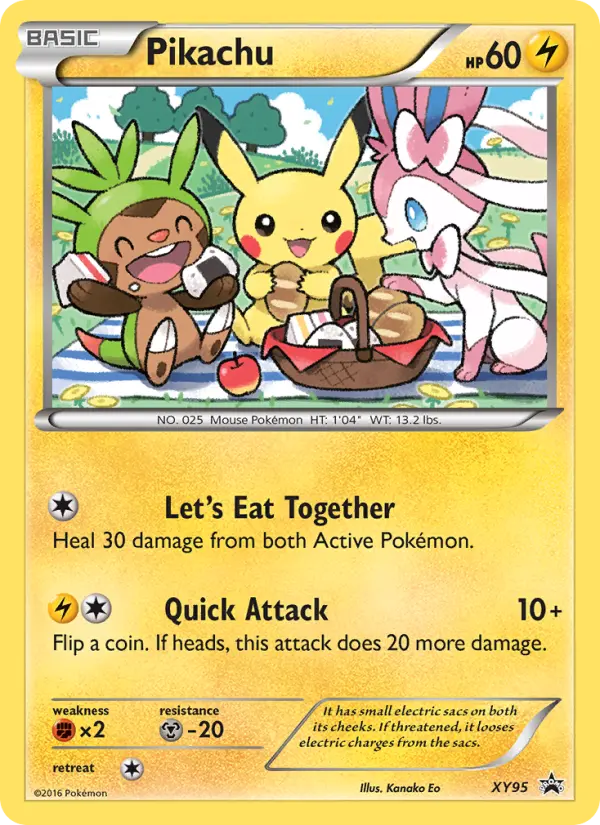 Pikachu None Pokemon card #XY95 from XY Black Star Promos
