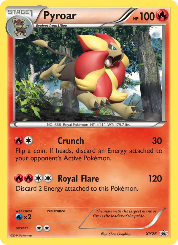 Pyroar None Pokemon card #XY26 from XY Black Star Promos