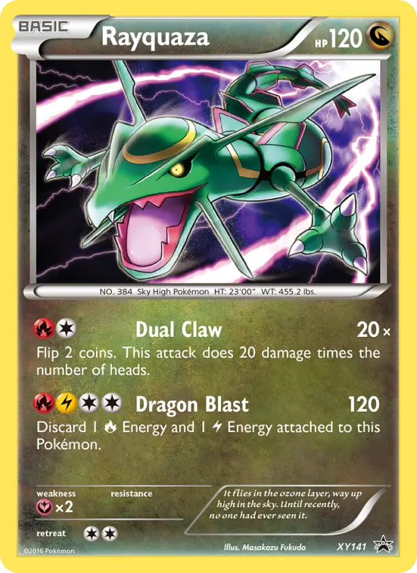 Rayquaza None Pokemon card #XY141 from XY Black Star Promos